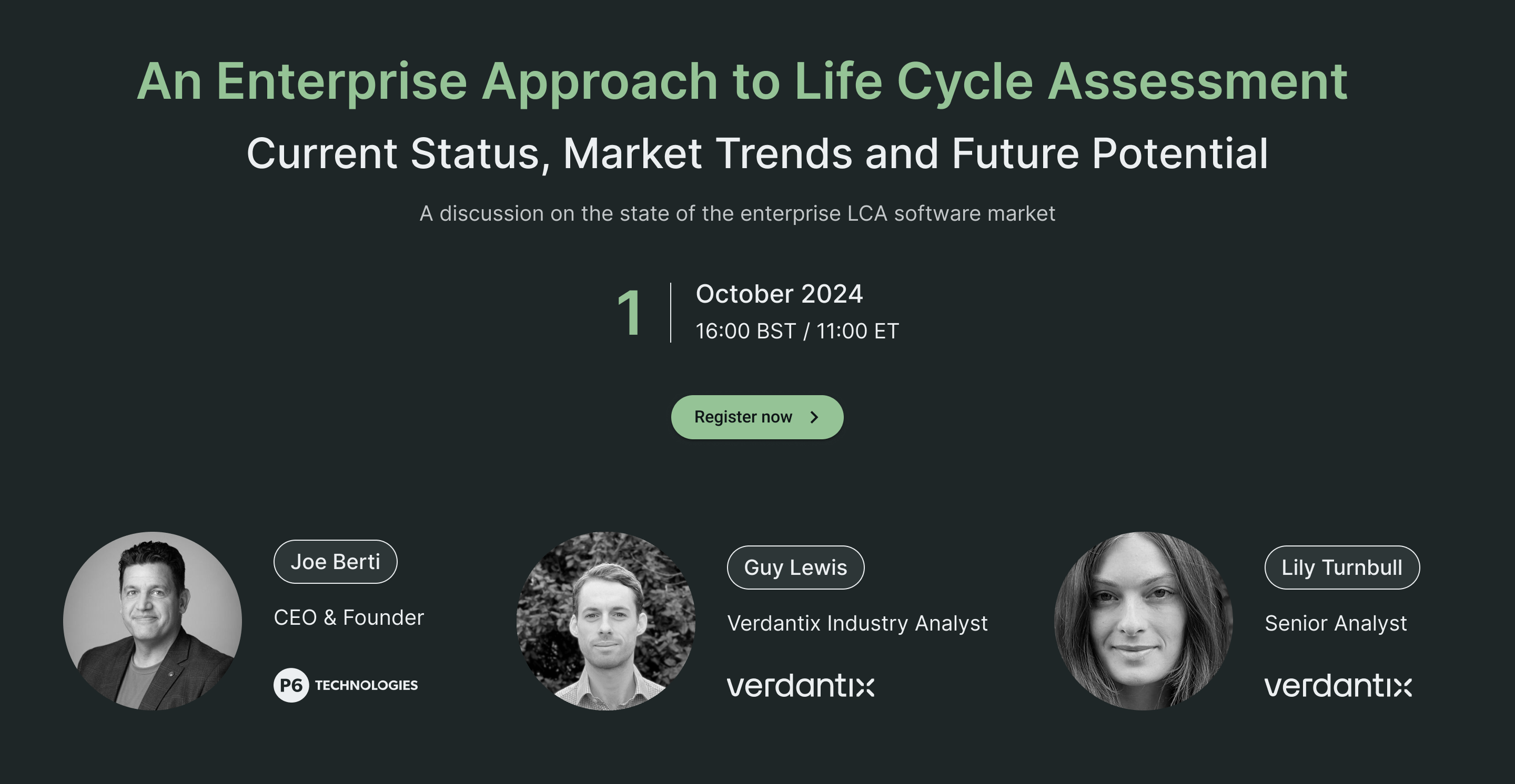 Webinar with Verdantix and P6 Technologies: An Enterprise Approach to Life Cycle Assessment