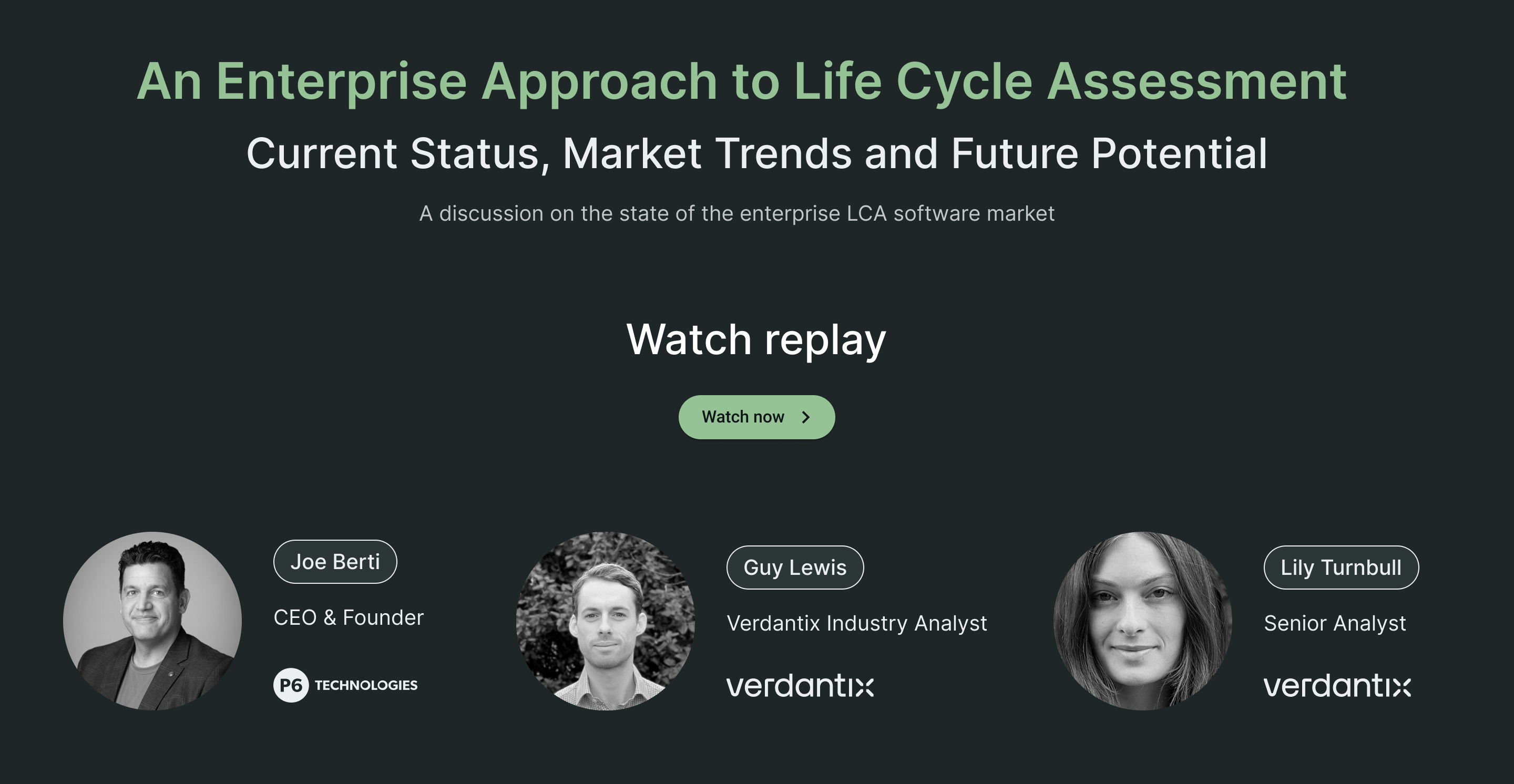 An Enterprise Approach to Life Cycle Assessment with Verdantix