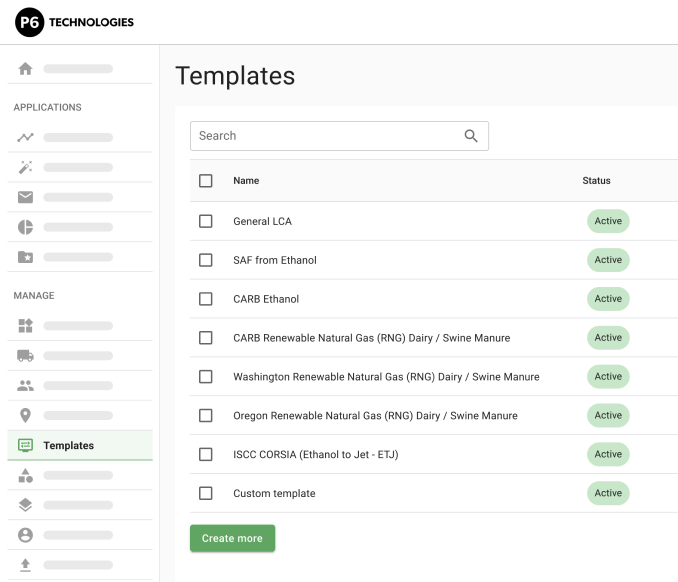 lca templates powered by p6 technologies